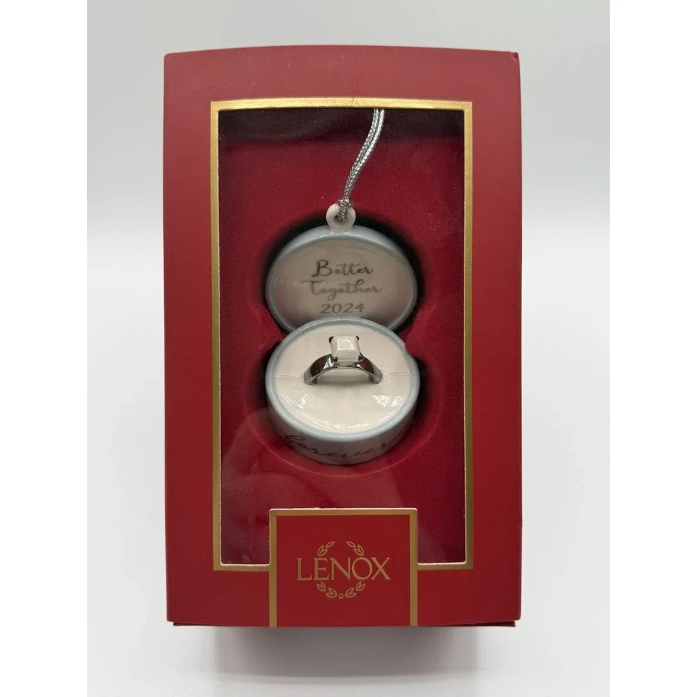 Lenox 2024 Engagement Ring Ornament Better Together Christmas Gift NEW IN‎ BOX